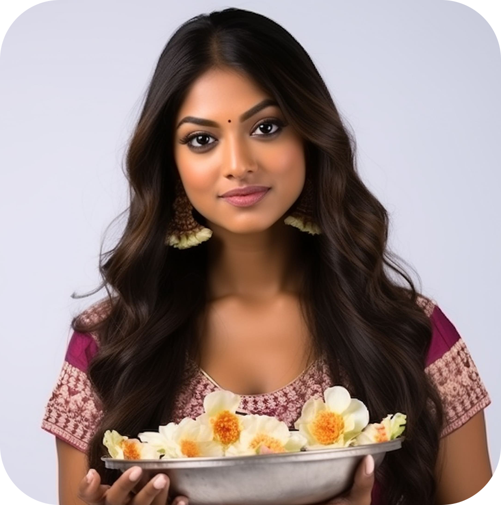 Client receiving a facial mask at Ashtamudi Beauty Salon